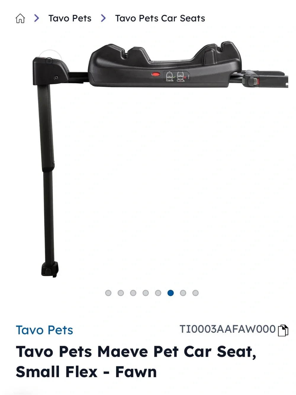 Tavo Pets Maeve Pet Car Seat, Small Flex - Fawn Up 20 Ibs. gently used